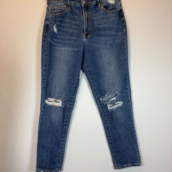 Vervet Denim - VERVET High Rise Bootcut Jeans Size 32 – Stretchy, Distressed, Medium Wash Denim